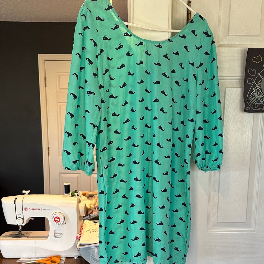 Rue21 Aqua Dress with Black Design